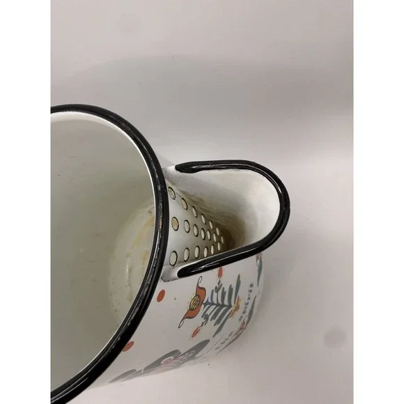 Vintage 7.5" Enamel Coffee Hot Water Pot, Berggren Hinged, Swedish Z19 - Picture 7 of 11